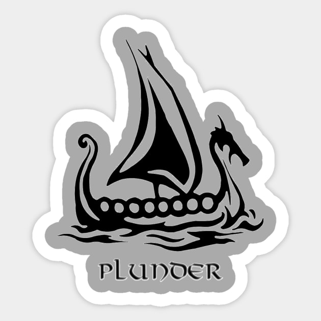 Vikings Plunder Sticker by 4swag